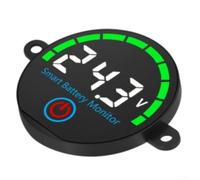 Indicateur de tension de cellule d'alimentation LED DC7-55 V avec fonction mémoire pour lithium plomb-acide pour la surveillance de la batterie (blanc)