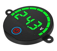 Indicateur de tension LED pour batterie CC 7-55 V avec alertes réglables et fonction mémoire pour batteries au lithium acide - Couleur rouge (vert)