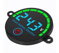 Indicateur de tension numérique pour circuits 7 V 55 V CC avec rétroéclairage réglable et seuils d'alarme programmables (bleu)