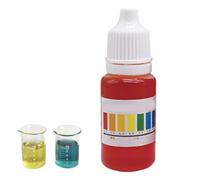 Indicateur De Test De PH | 10 Ml Réactif De Qualité D'eau Précise Compteur Acide-base De L'équilibre Acide Testeur De Fluide | Précision De Mesure De PH Liquide Précision Pour Le Kit De Jardin De Pis