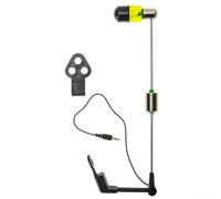 Indicateur de touche pour pêche à la carpe avec fil d'acier solide et design veilleuse pour une utilisation optimale (jaune)