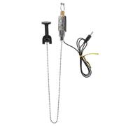 Indicateur de Touche pour Pêche de Nuit en Métal Noir, Alarme | Signal Sonore et Lumineux, Usage Simple, Accessoire de Pêche, pour Canne à Pêche en Mer, Sortie Nocturne