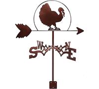Indicateur de Vent de girouette en Acier Inoxydable avec des Sculptures de Poulet de Dinde Girouette en métal Girouette de Outil de Mesure de girouette pour Toit de décoration de