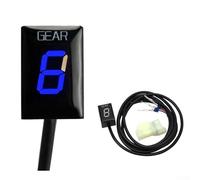 Indicateur de vitesse numérique pour moto Honda - 1 à 6 vitesses avec affichage neutre, instrument LED ABS, rouge/bleu/vert/orange/blanc pour montage (bleu)