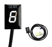 Indicateur de vitesse numérique pour moto Honda - 1 à 6 vitesses avec affichage neutre, instrument LED ABS, rouge/bleu/vert/orange/blanc pour montage (blanc)