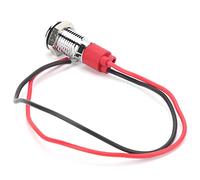 Indicateur étanche à LED 8mm, 3V 5-6V 12V 24V 220V Voyant LED (Rouge), Pas Facile à Oxyder, étanche et Ignifuge