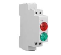 Indicateur LED sur Rail DIN, Lampe de Signalisation Rouge Vert, Double Lumière, Lampe D'indication pour Boîte de Distribution, Tour CNC AC DC