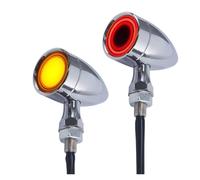 Indicateur lumière Clignotante AV&Ant Et Arrière À LED pour Moto Bullet Feux De Freinage Et Feux Arrière, 2 Pièces, Mini Lumières, Ajustement Universel pour Chopper pour Bobber