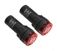 Indicateur lumineux ACDC 12 V monté sur panneau de 22 mm avec buzzer, signal LED clignotant pour équipements électriques et industriels
