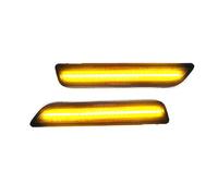 Indicateur Rétroviseur Porte D'aile Pour Ford Pour Mustang 2010-2014 Pare-chocs Avant Lentille Transparente Feux De Position Latéraux Avant Avec 27-SMD Ambre/blanc Lumières(Amber yellow)