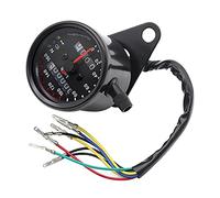 Indicateur rpm moto Compteur kilométrique de moto rétro 12 V au design délicat avec indicateur phare point mort
