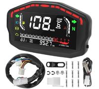 Indicateur rpm moto Compteur kilométrique universel pour moto, scooter, VTT, rétro, tachymètre, indicateur 2/4 cylindres, numérique