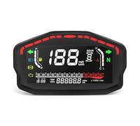 Indicateur rpm moto Thermomètre de moto Compteur vitesse numérique 12 V Tableau universel bord Réglage du compteur kilométrique
