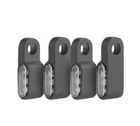 Indicateurs Clignotants Lumières 3 Feux Clignotants De Moto Clignotants Ambre Clignotant Lampe De Signalisation Flèches Clignotant De Guidon Coque Noir/Chrome