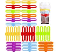 Indicateurs de boissons - Étiquettes colorées pour verres à boisson, Étiquettes colorées pour verres à boisson | Indicateur de charme pour verre à vin Bande de silicone Indicateur d'éthique,