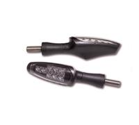 INDICATEURS DE LED KOSO Z1, boîtier en plastique noir, verre teinté, noir