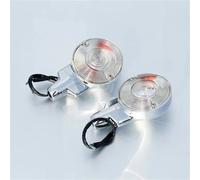 Indicateurs De Moto Clignotant Avant pour Moto pour Harley Softail Classic Heritage FLSTC 1999-2017 Touring Road King 2001 Et Après Clignotants Lumières(Clair)