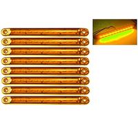 Indicateurs de Position Latéraux à Del, 10 Pièces Feux de Gabarit de Voiture Indicateurs Latéraux de Voiture Feux 12SMD LED Lumière Latérale Arrière Avant 24V (Jaune)