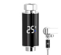 Indicateurs de température de douche - Surveillance de la température de la douche sans fil | Sécurité Indicateur numérique portable Design étanche | Thermomètre hydroélectrique sans batterie