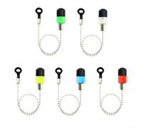 Indicateurs de touche multicolores avec canne fluorescente pour l'efficacité des pêcheurs (R+Y+BU+G+WHI)