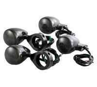 indicateurs feux signal virage Moto Clignotant Clignotants Feux Avant Et Arrière Orange(Black)