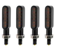 indicateurs feux signal virage Moto Clignotant Témoin Lumineux Clignotants Ambre Flux(4pcs Amber)