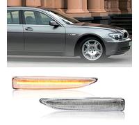 Indicateurs latéraux à LED dynamiques compatibles avec les clignotants séquentiels B-MW série 7 E65 E66 E67 de 2002 à 2008 Ambre