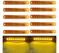 Indicateurs Latéraux LED, 10 Pièces Feux de Gabarit de Voiture Indicateurs Latéraux de Voiture Feux 9SMD LED Lumière Latérale Arrière Avant 12V (Jaune)