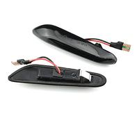 Indicateurs Latéraux Pour BMW E90 E91 E92 E93 E60 E87 E82 E46 Dynamique LED Clignotant Lumière Side Marker Lampe Répéteur Indicateur Ampoule De Voiture Assessories(Black Pin Type)