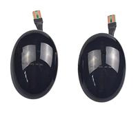 Indicateurs Latéraux Pour BMW Pour MINI Pour Cooper R55 R56 R57 R58 R59 CL-R56-LSM-SM Dynamique LED Clignotant Indicateur 2 Pièces Côté Fabricant Répéteur Lumière Voiture(Dynamic Smoked)