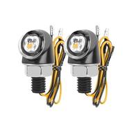 Indicateurs Moto Clignotant LED Ambre pour Moto 12 V, feu latéral Jaune 8 mm AV&Ant et arrière pour Lampe pour Accessoires de Moto 12 V