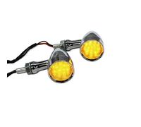 Indicateurs Moto Clignotant LED Universel rétro pour Moto, feu de Stop, Grille en Maille, lentille ambrée pour 10 mm pour Boulon