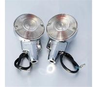 Indicateurs Moto Clignotants Avant Plats pour Moto pour Harley Touring Electra Glide Road Glide King Heritage Softail FLSTC 01-17 Clignotants Indicateurs(Clair)