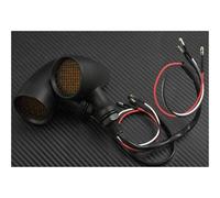 Indicateurs Moto Lot de 2 Clignotants LED rétro pour Moto, Feux de freinage, Coque métallique, pour Chopper pour Bobber