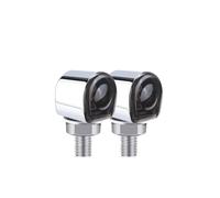 Indicateurs Moto Lot de 2 ou 4 Mi&ni Clignotants LED pour Moto, Noir/Chrome, pour Dirt Bike, 12 V(4pcs Chrome)