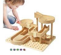 Indices en marbre, puzzles en bois | Piste de puzzle pour billes - Kit modèle montagnes russes, jouets de construction, ensemble de puzzle
