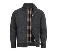 Indicode Cardigan Homme INFilion - maille zippée col montant style moderne