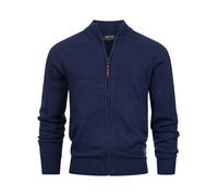 Indicode Cardigan INMargous pour homme avec fermeture éclair et col montant | Cardigan en tricot fin pour homme, Sky Captain, L