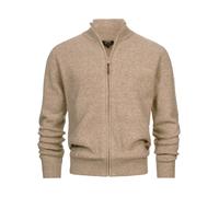 Indicode Cardigan Homme INPeace - tricot col montant silhouette structurée