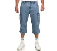 Indicode Homme short cargo Nicolas Check-3/4 bermuda trois quarts pantalon