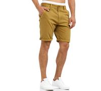 Indicode Hommes Cuba Chino Shorts | Pantalon Court Chino à 5 Poches Amber XXL