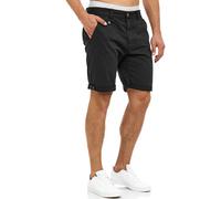 Indicode Hommes Cuba Chino Shorts | Pantalon Court Chino à 5 Poches New Black L