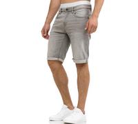 Indicode Hommes Caden Jeans Shorts | Pantalon Court en Jean à 5 Poches Lt Grey XXL