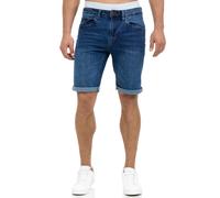 Indicode Hommes Caden Jeans Shorts | Pantalon Court en Jean à 5 Poches Medium Indigo - Normal S
