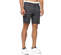 Indicode Hommes Aalborg Chino Shorts | Pantalon Court Chino à 4 Poches Charcoal Mix M