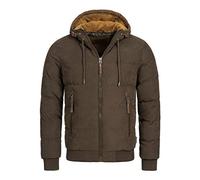 Indicode Hommes Adeline Winter Jacket | Veste d'hiver avec capuche doublée Demitasse mix S