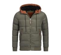 Indicode Hommes Adeline Winter Jacket | Veste d'hiver avec capuche doublée Forest M