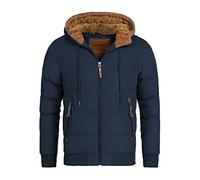Indicode Hommes Adeline Winter Jacket | Veste d'hiver avec capuche doublée Navy S