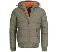 Indicode Hommes Adrian ZA Quilted Jacket | Veste matelassée aspect doudoune Army L