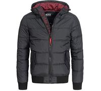 Indicode Hommes Adrian ZA Quilted Jacket | Veste matelassée aspect doudoune Black XL